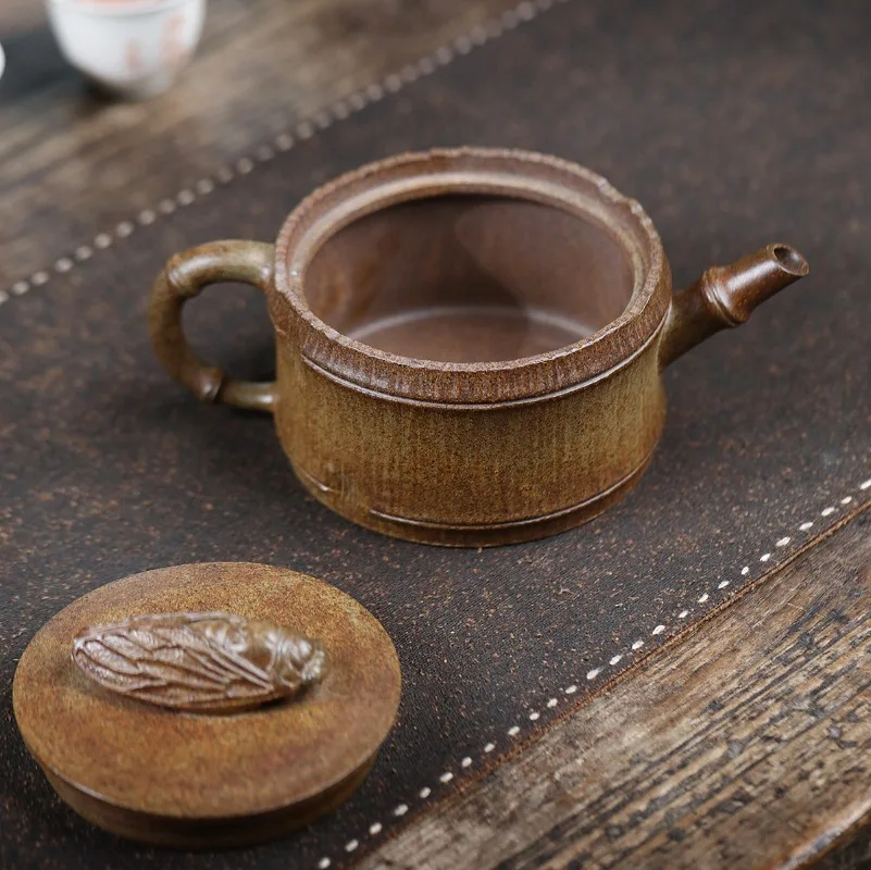 Yixing Handmade Purple Clay Teapot, Raw Ore, Gold Sand,tea Pot, Make A Splash Kung Fu Tea Set 310ml