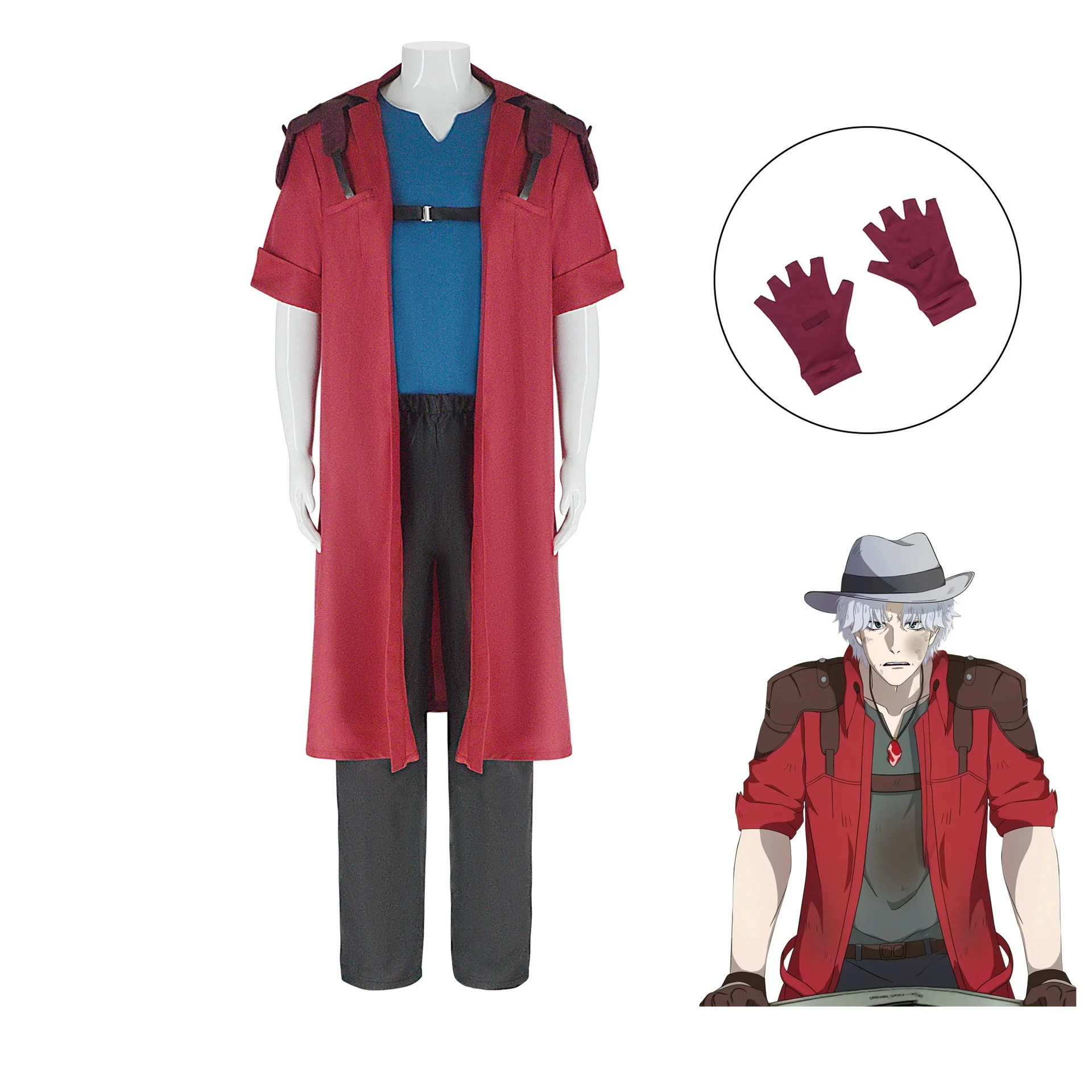 

Devil Cos May Cry 3 Cosplay Costumes Dante Suits Uniform Same Coat Halloween Role Playing Devil Hunter Customized
