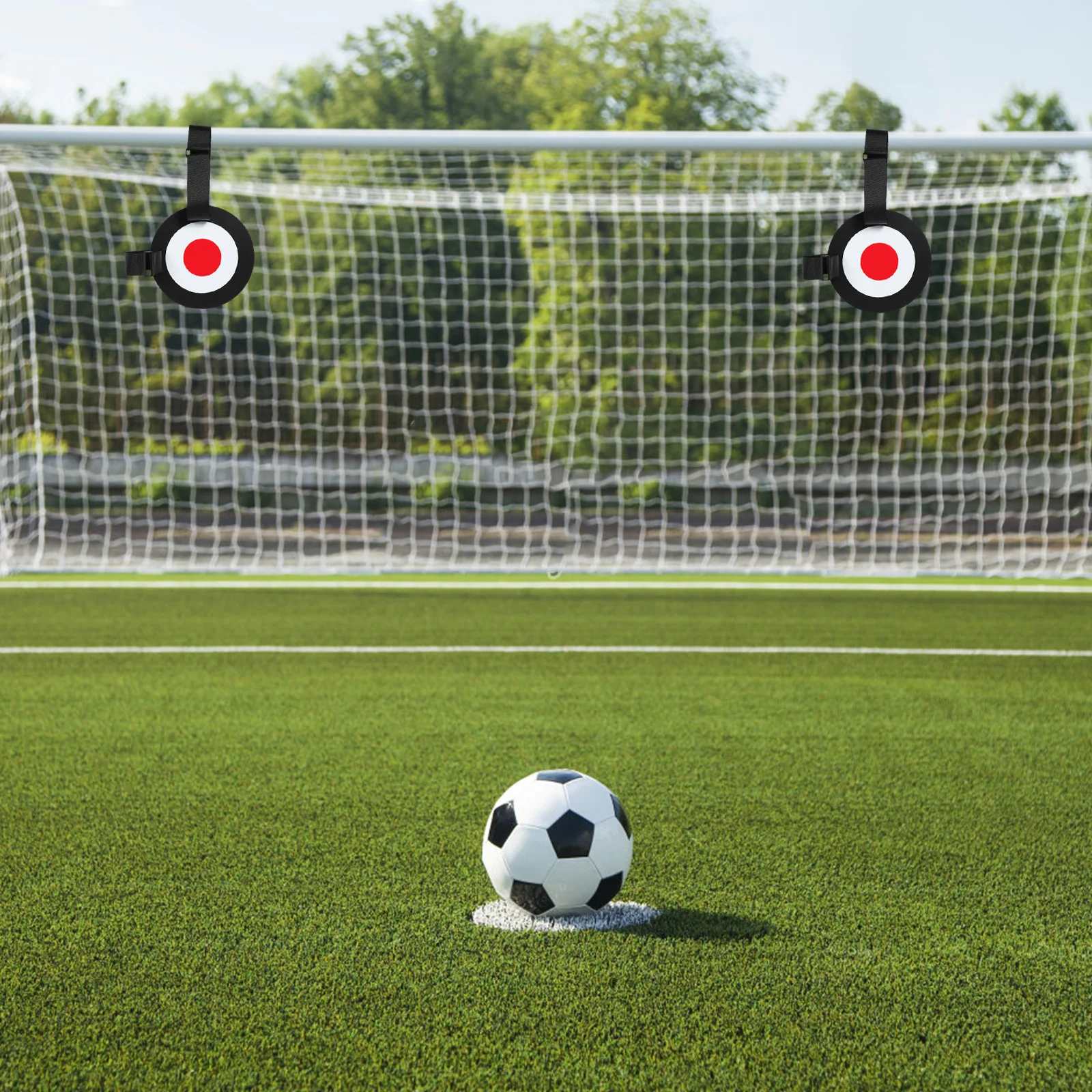 1세트 축구 훈련 골대 조절 가능한 높이 타겟 연습 장비 야외 축구 정확도 향상 민첩성 타겟