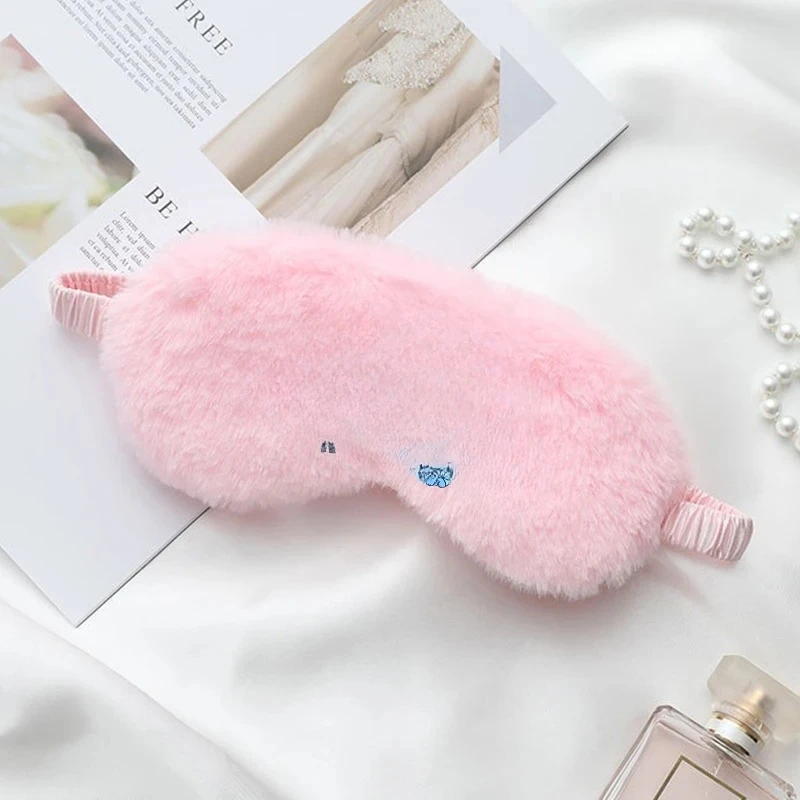 

A-Z letter print Sleeping Mask girls women pink Blindfold Soft Plush Eye Masks fashion comfortable Eye Cover