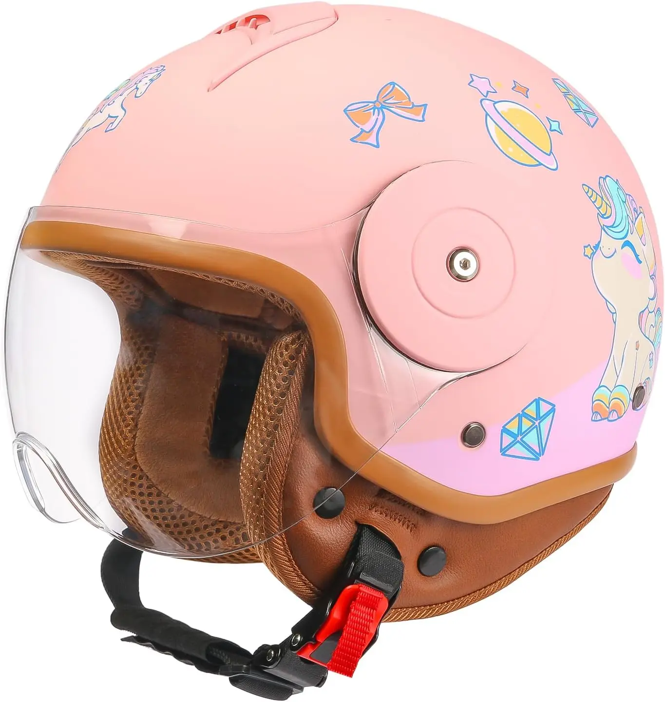 

Kids Open Face Motorcycle Helmet for Ages 4-15, Lightweight DOT Approved for Dirt Bikes and Scooters