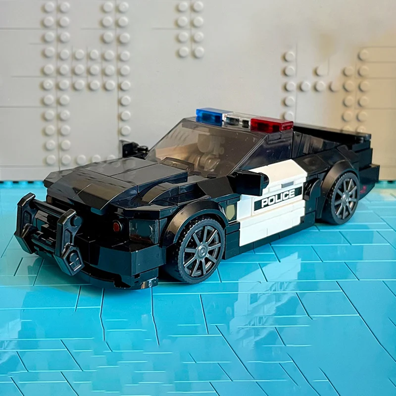 

Speed Racing Car Model MOC Building Bricks S281 City Police Car Modular Technology Children Holiday Gifts Assemble Toys Suit
