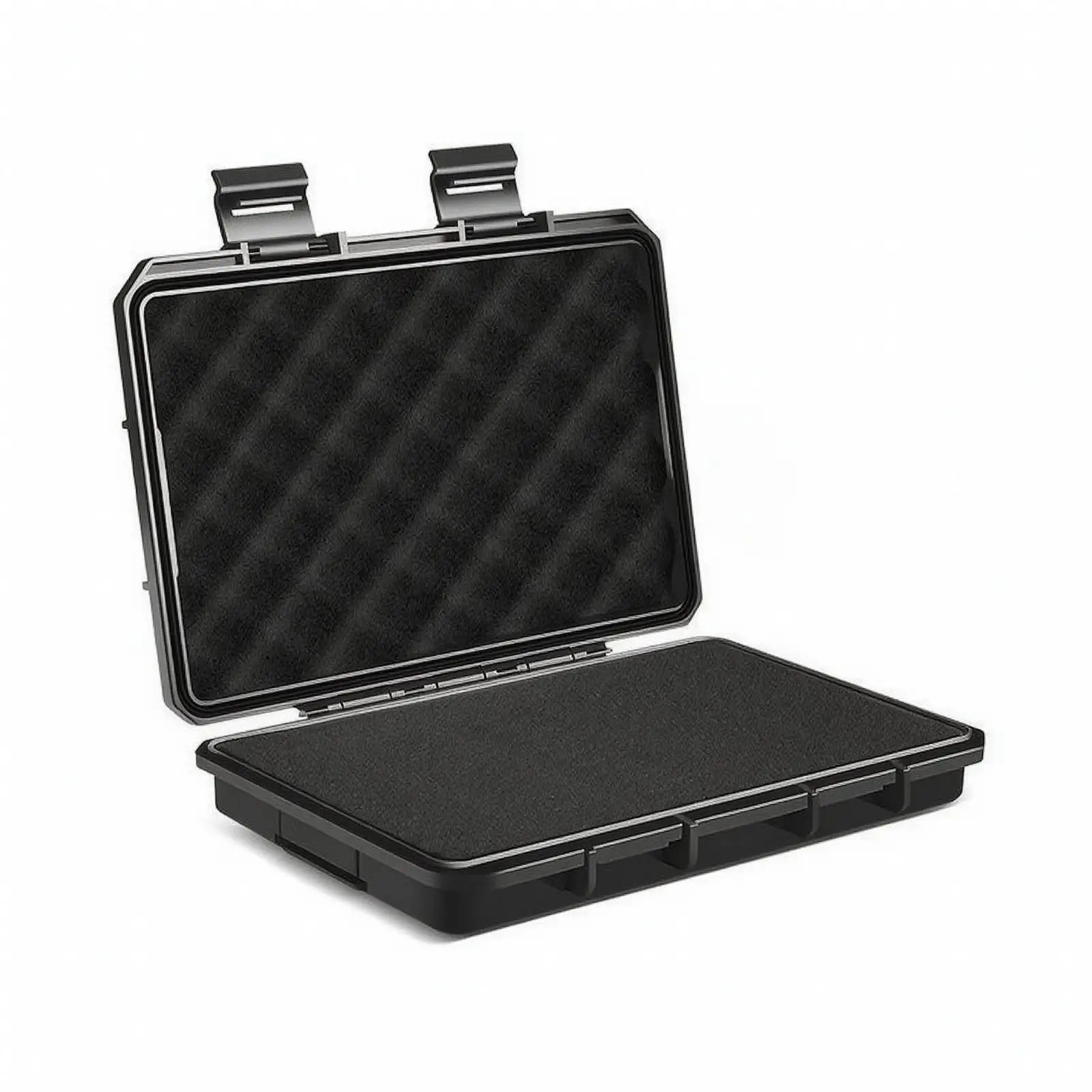 Low Profile Waterproof Hard Case with Cushioned Foam Interior for Electronics Tools and Valuable Equipment Storage