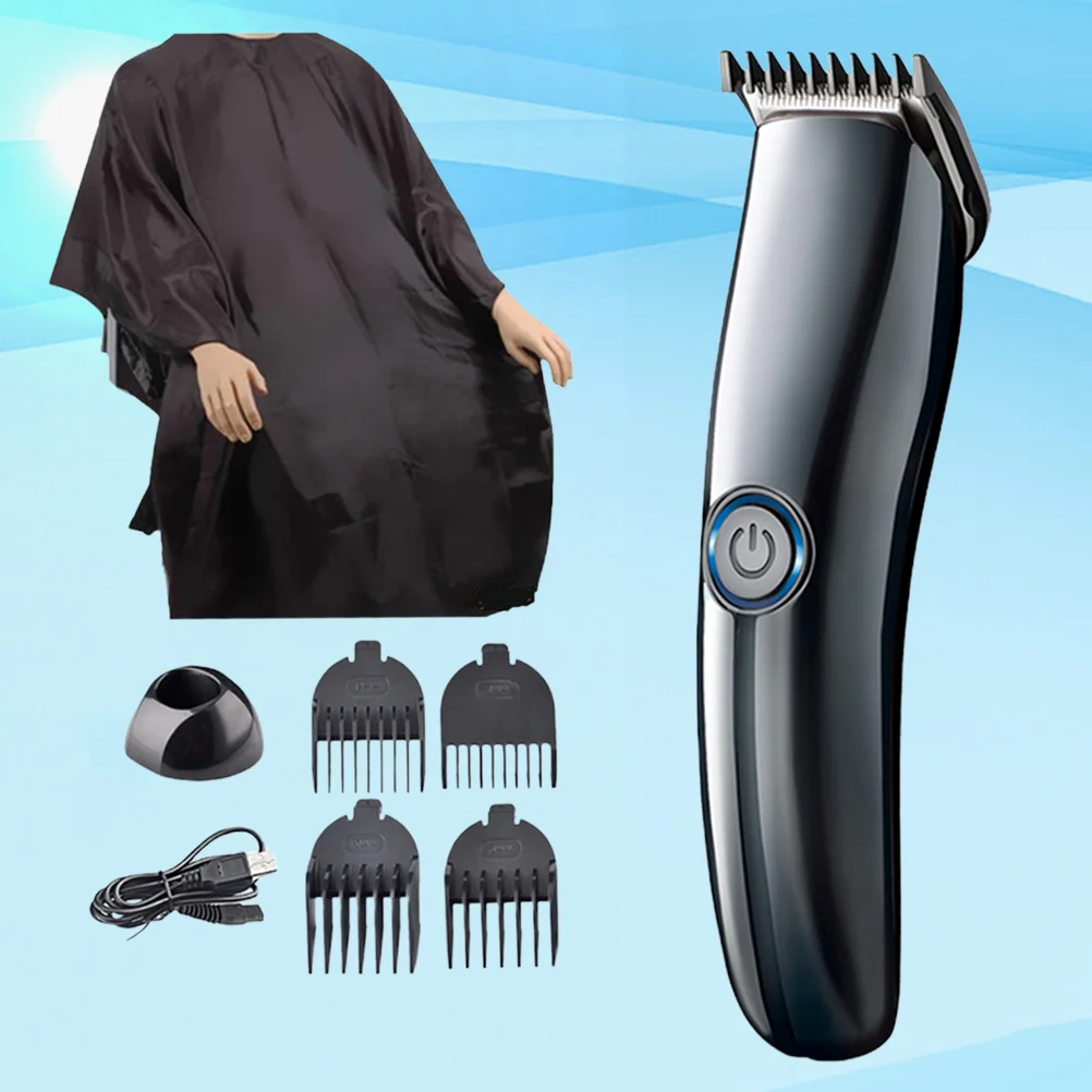 1 set kit tagliacapelli professionale kit taglio capelli ricarica USB grembiule da parrucchiere panno Wai strumenti durevoli da salone