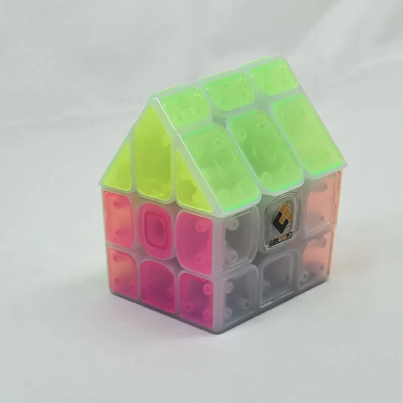 Transparent Color House 3x3 Cube TiSe Cube 3X3 Transparent Color Version Transparent Color Version  Fidget Cube  Kids Toys Gift