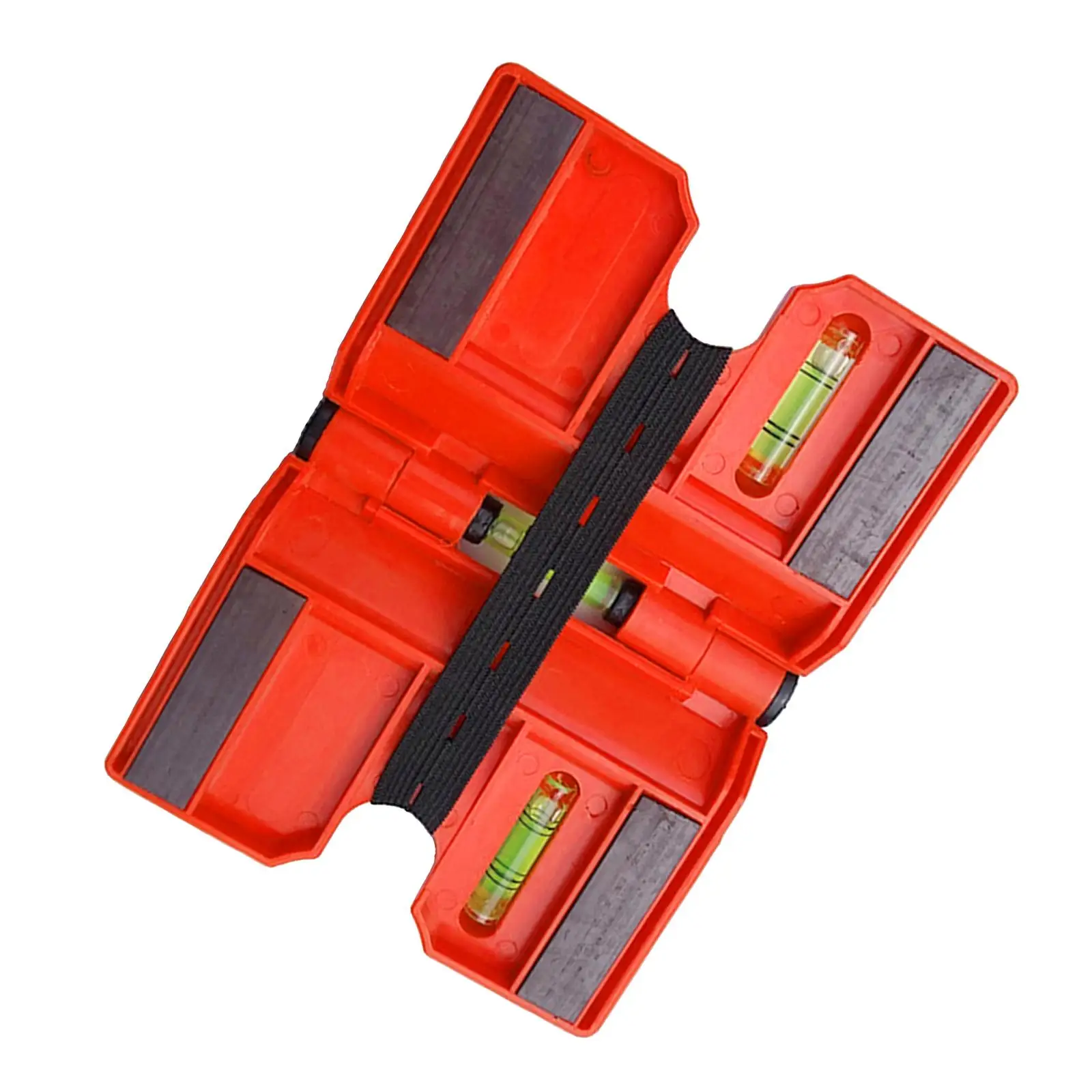 Magnetic Post Level Tool Measurement Adjustable Pipe Leveller Red for Corner