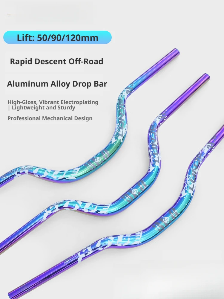 

Colorful 31.8mm MTB Riser Handlebar – 720 / 780 mm Big Swallow Bar, Lightweight Aluminum Alloy for Mountain & Road Bikes