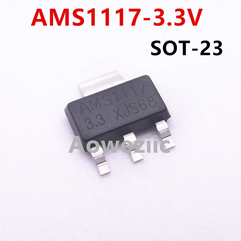 100PCS AMS1117-3.3V 1.2V 1.5V 1.8V 2.5V 5.0V ADJ power regulator step-down IC SOT-223 brand new genuine