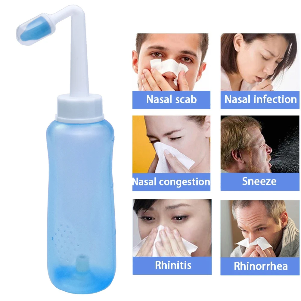 Nasal irrigator for Adults Children Nasal Rinse Bottle Nasal Wash Cleaner Nose Protector Avoid Allergic RhinitisNeti 300/500ML