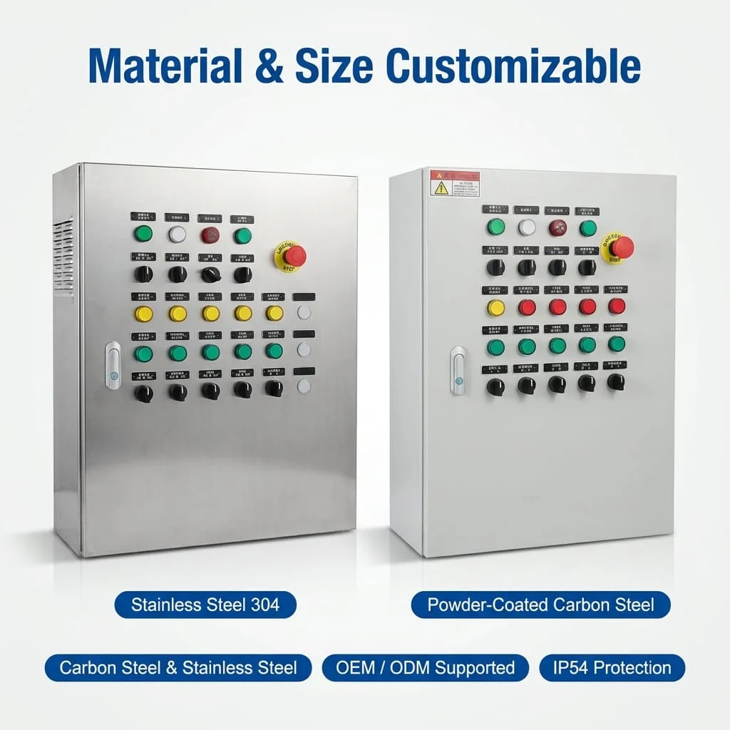 Outdoor Electrical PLC Control Cabinet For Large Water Treatment System With Customizable Voltage And Power
