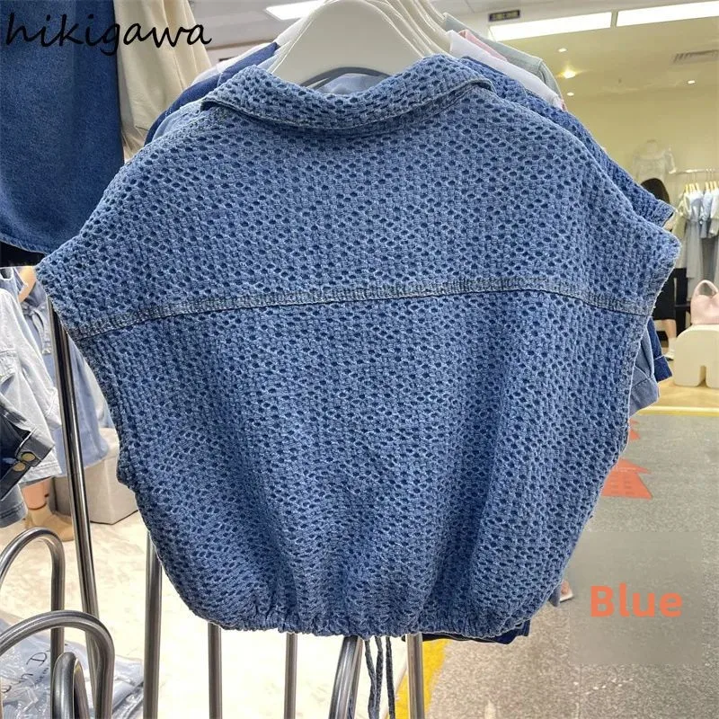 Damen Denim Crop Jaets oder Sve Sl 2025 Ropa Mujer Cleanfit Sle Winter Collection Damen-Oberbekleidung