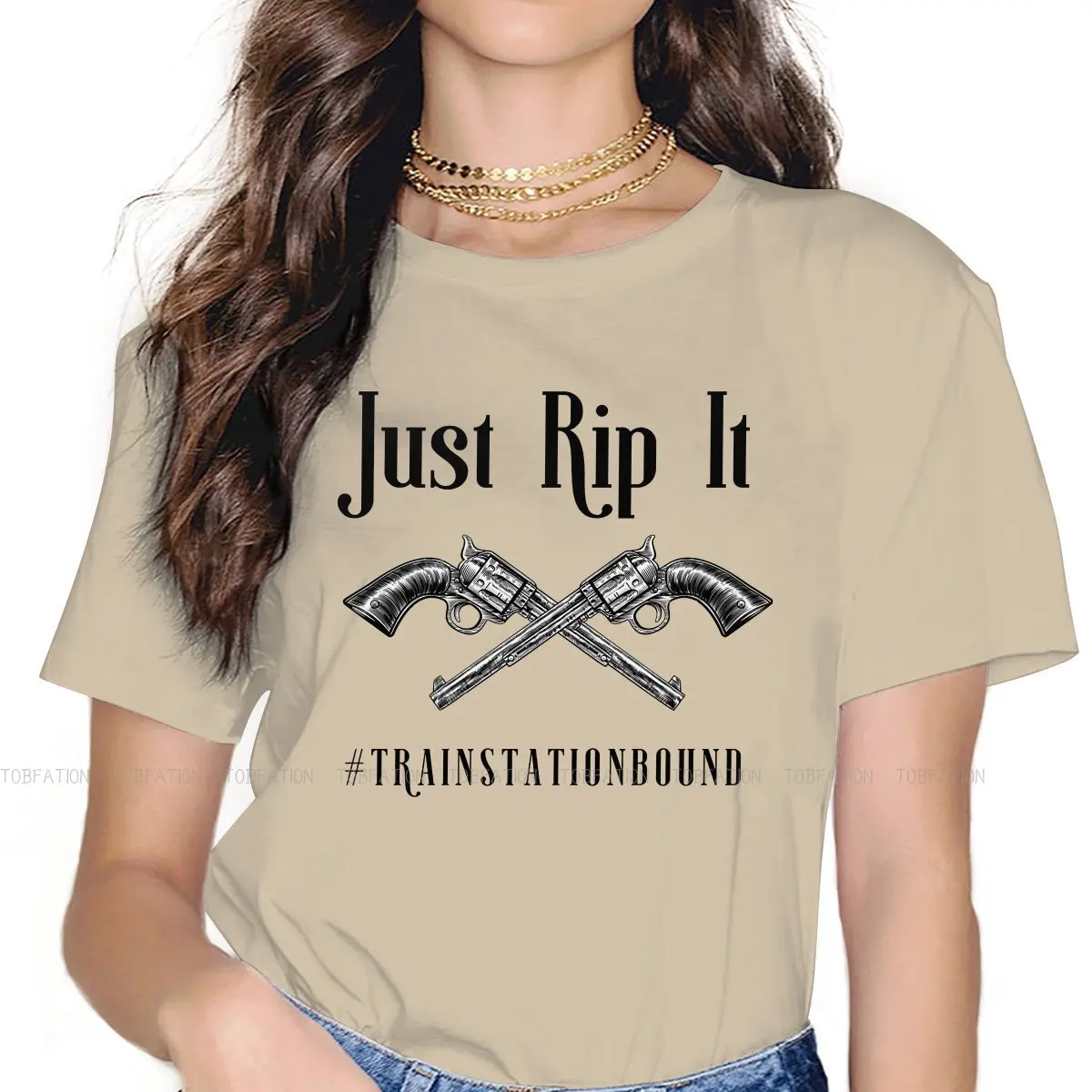 Just Rip It Train Station Bound Unique TShirt for Girl Yellowstone Top Quality Creative Gift Clothes  T Shirt Stuff