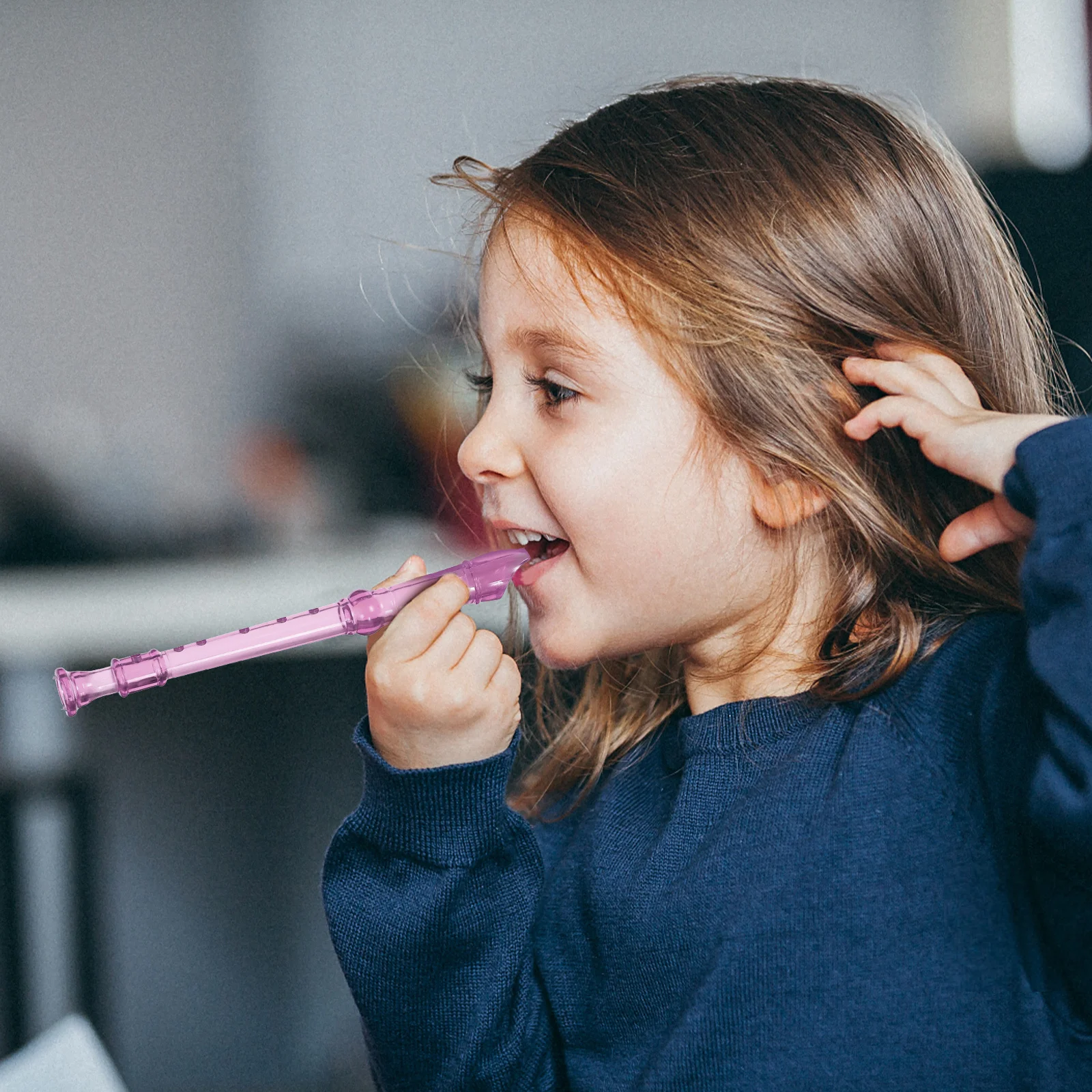 

8pcs Plastic Mini Clarinet Transparent Small Flute 6 Hole Musical Instrument For Learning Beginner Training Lightweight Resonant