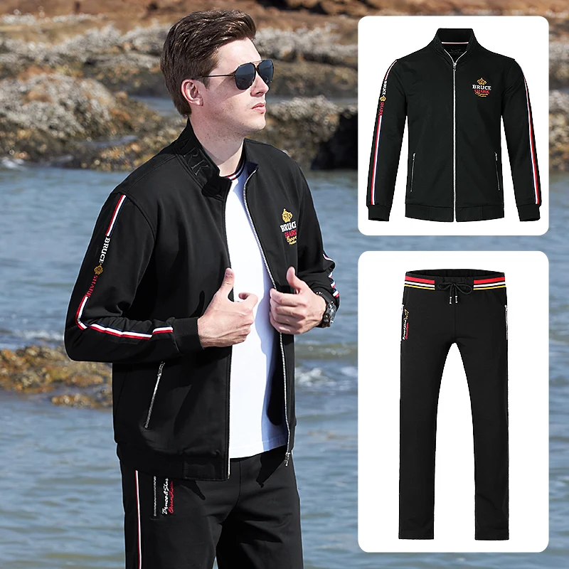 NEW Men Tracksuit Top Quality Sport wear Sets Men Jogging Suit 2pieces loos Keep Basball Fashion Casual Style Jumping runing big