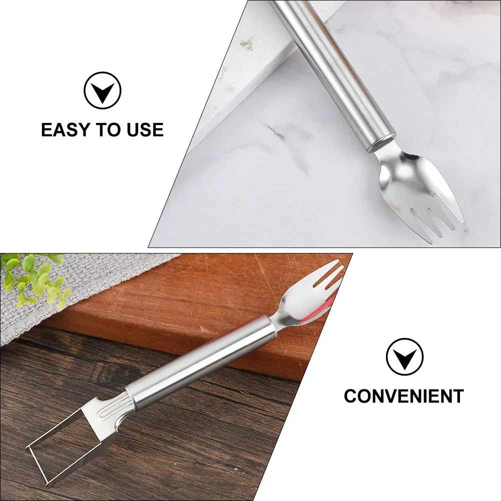 

Stainless Steel Watermelon Slicer 2in1 Kitchen Tool Fruit Splitter Portable Melon Fork Home Use Manual FruitKnife