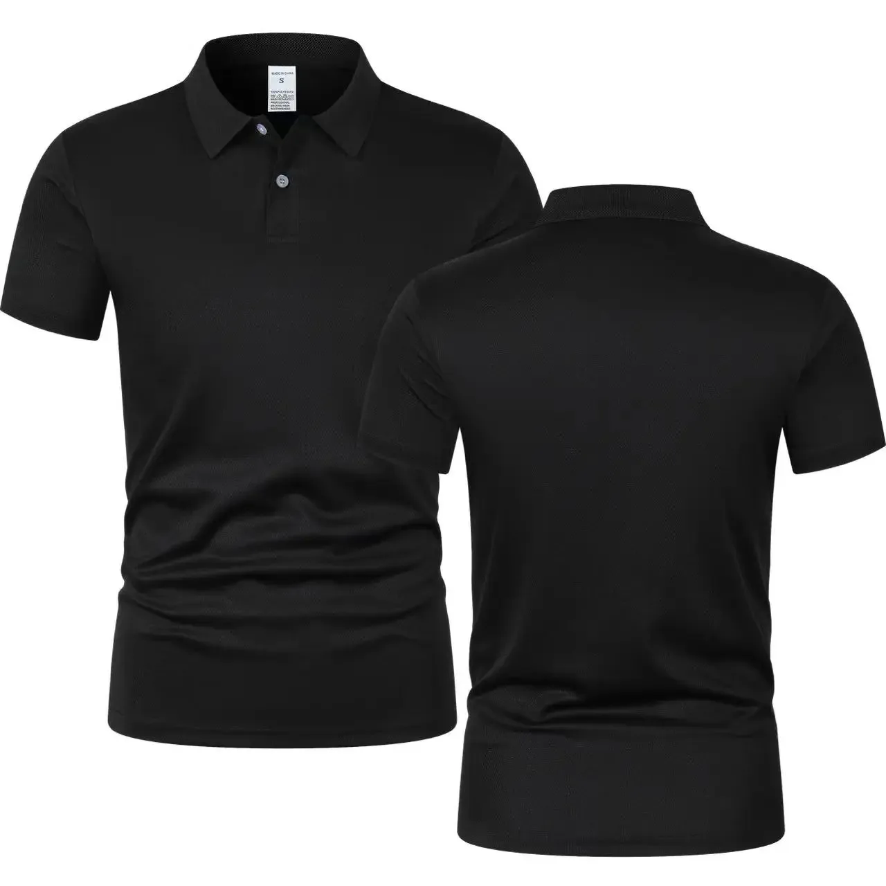 2026 New Summer Men's Short Sleeve Collar Tshirts New Solid Color Casual Polo Shirt Trendy Breathable Loose Basic Splice Top