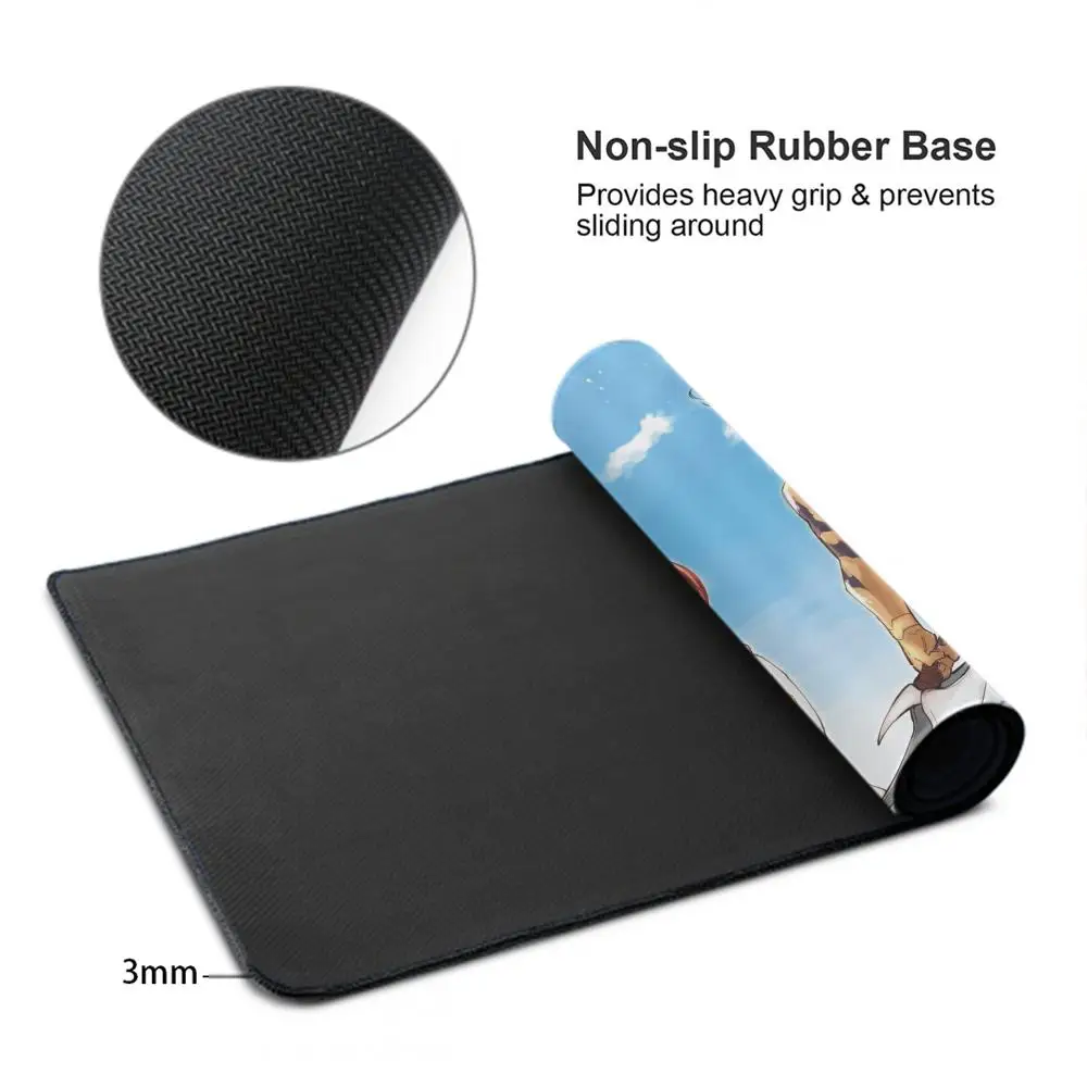 لوحة ماوس Shangri-La Frontier Mouse Pad للكمبيوتر اللوحي مقاس XL لوحة ماوس سطح المكتب، لوحة مفاتيح ألعاب لطيفة عالية الدقة بألوان قوس قزح، مشغل csgo
