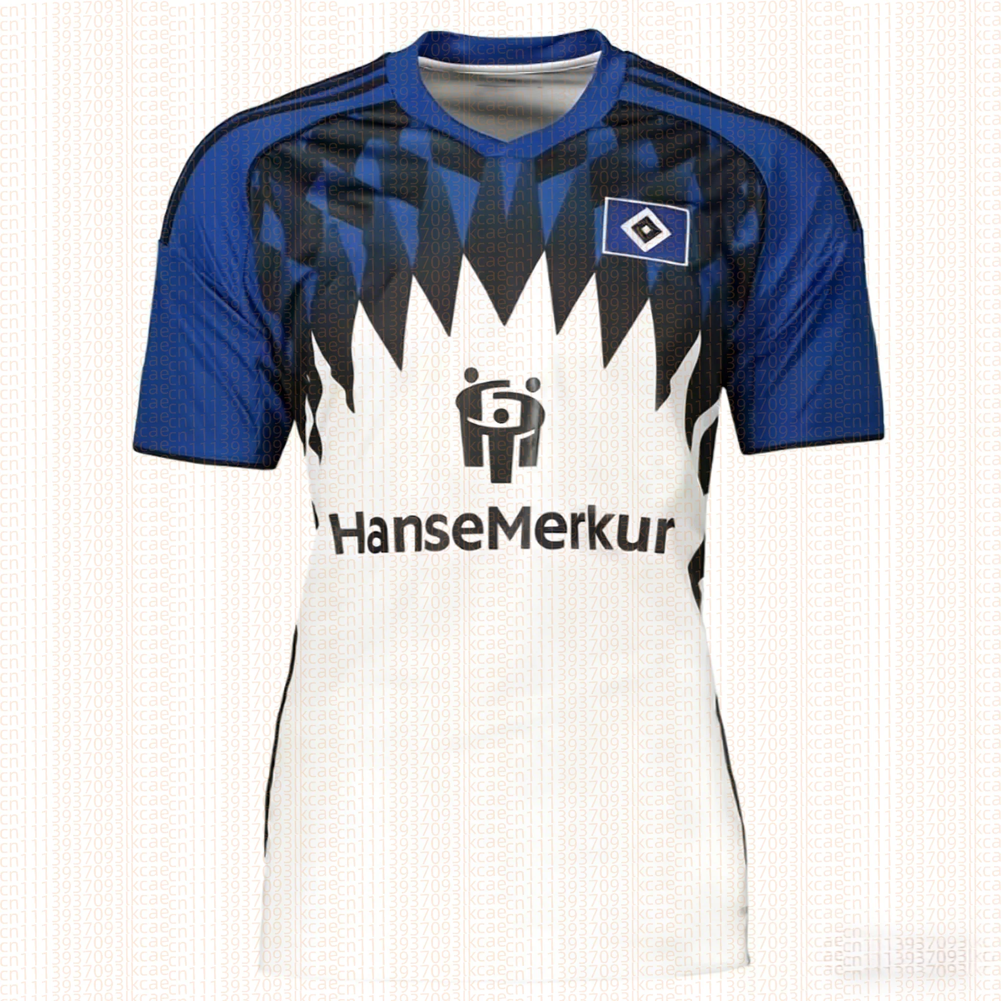 Hamburg SV Sommer Neues Modell Fußballtrikot Heim- und Auswärtstrikot 3D-Druck Kinder- und Herren-T-Shirt Atmungsaktiv