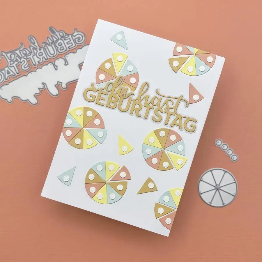 Du hast Geburtstag Metal Cutting Dies for DIY Scrapbooking Card Making Stencils Embossing Craft Decoration