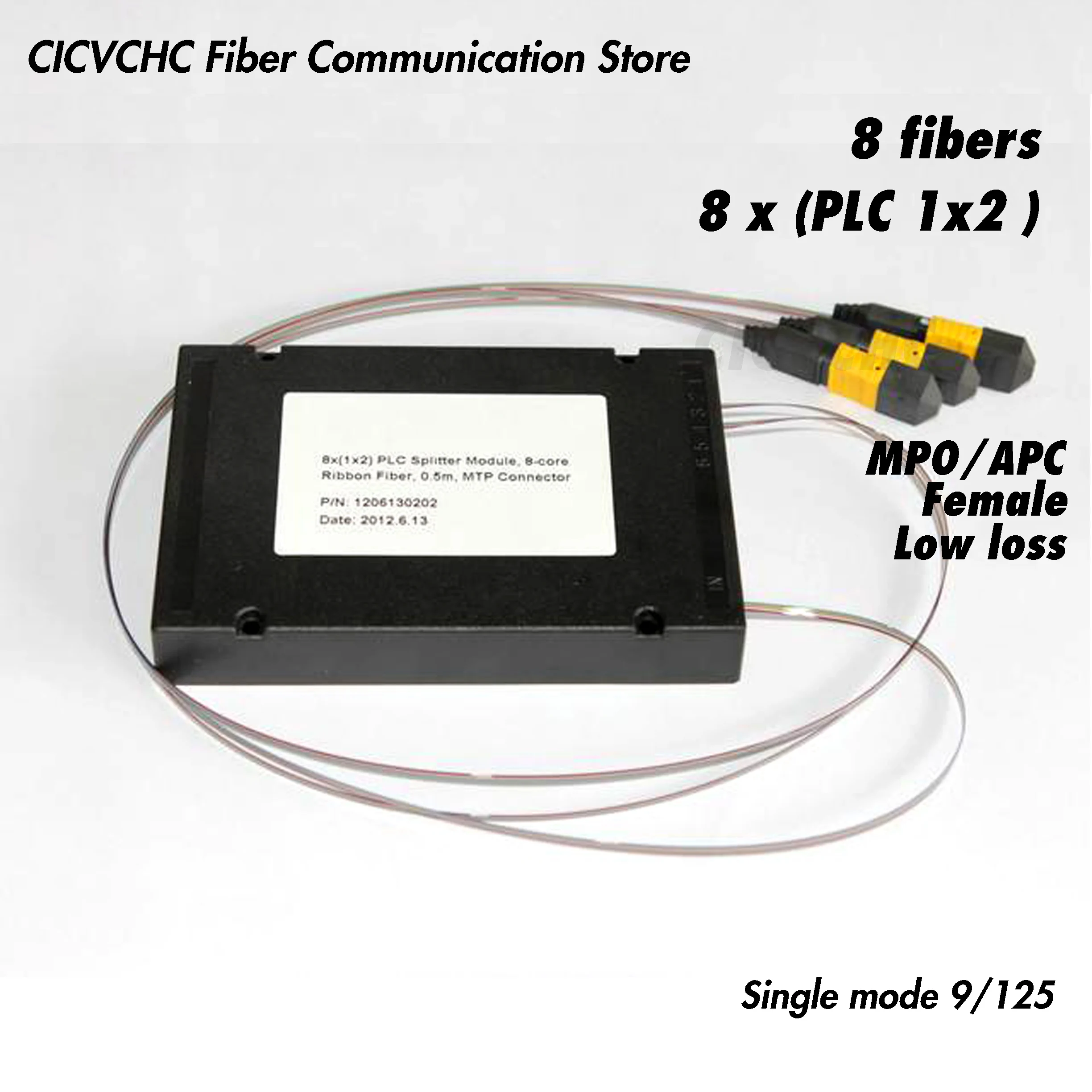 

MPO Splitter Cables 8 Fibers for Network Monitoring with SM, MPO/APC-MPOAPC (Low loss)-PLC1x2-0.5m