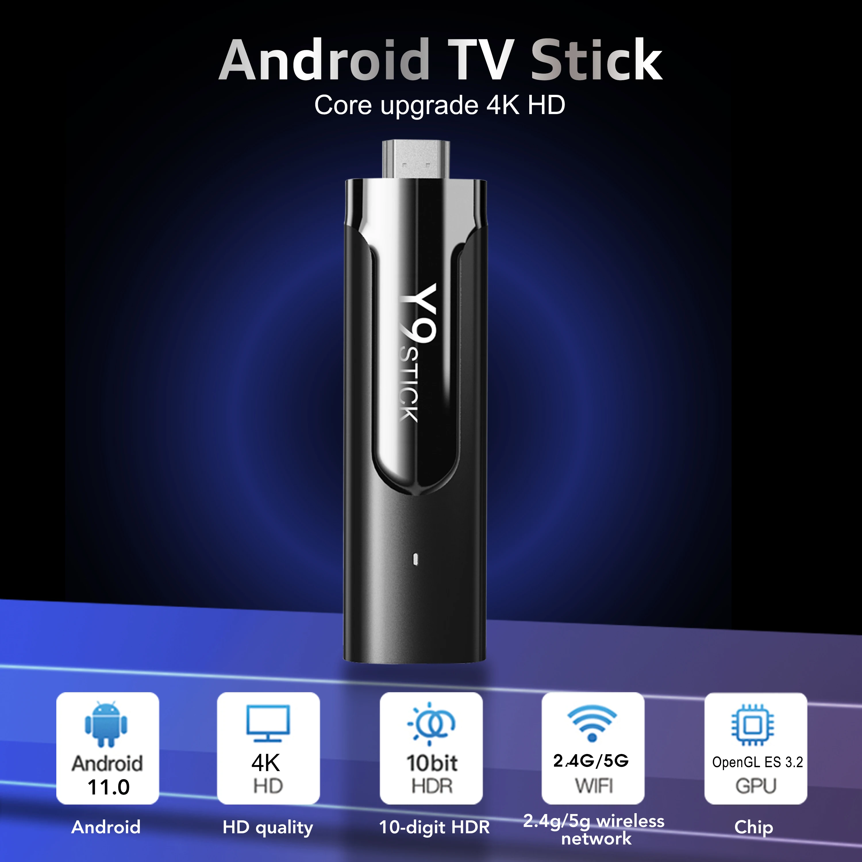 M98 Y9 Smart TV Stick Android 11 2023 Amlogic S905 Y2 Voice Remote Control HD 4K 3D 2GB 16GB Dual WiFi 2.4G 5.8G Iptv TV Box