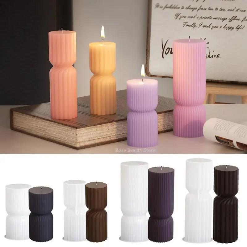 Zylindrisch geformte Kerzen form Aroma therapie Gips Silikon Kerzen form handgemachtes Kerzen herstellungs werkzeug