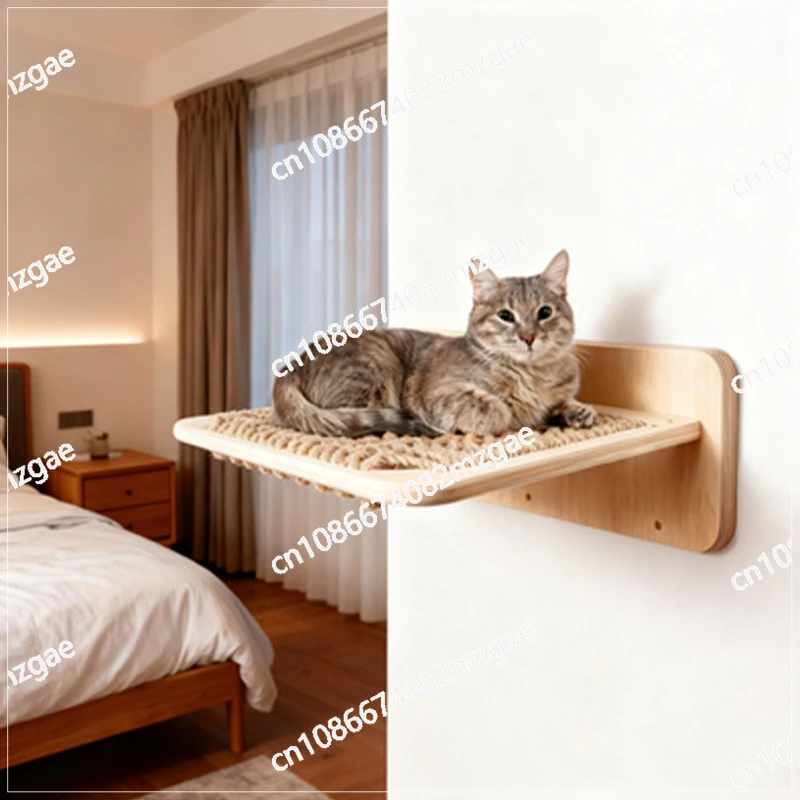 

Настенная лежанка для кошек, из конопляной веревки, износостойкая подвесная лежанка-гнездо для кошек