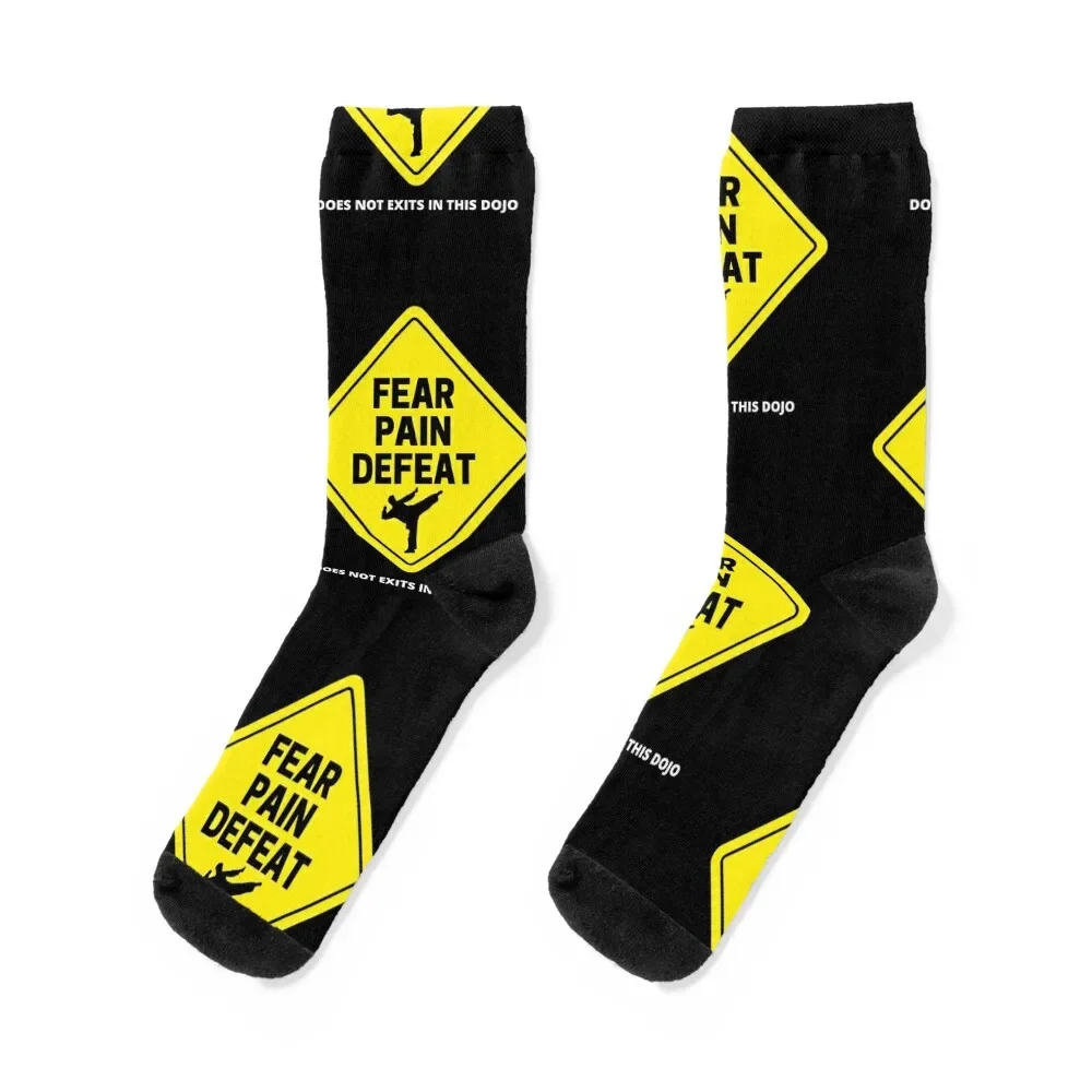 Fear, Pain, Defeat - Does Not Exist In This Dojo Logo Socks basketball christmas gift Male Socks Women's