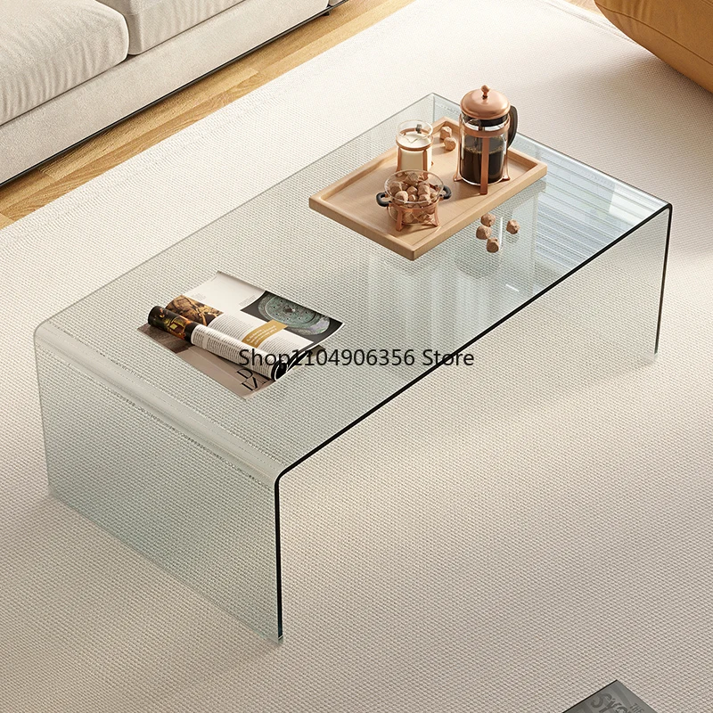 

for coffee table glass living room household rectangular small apartment simple modern mini office tea machine table minimalist