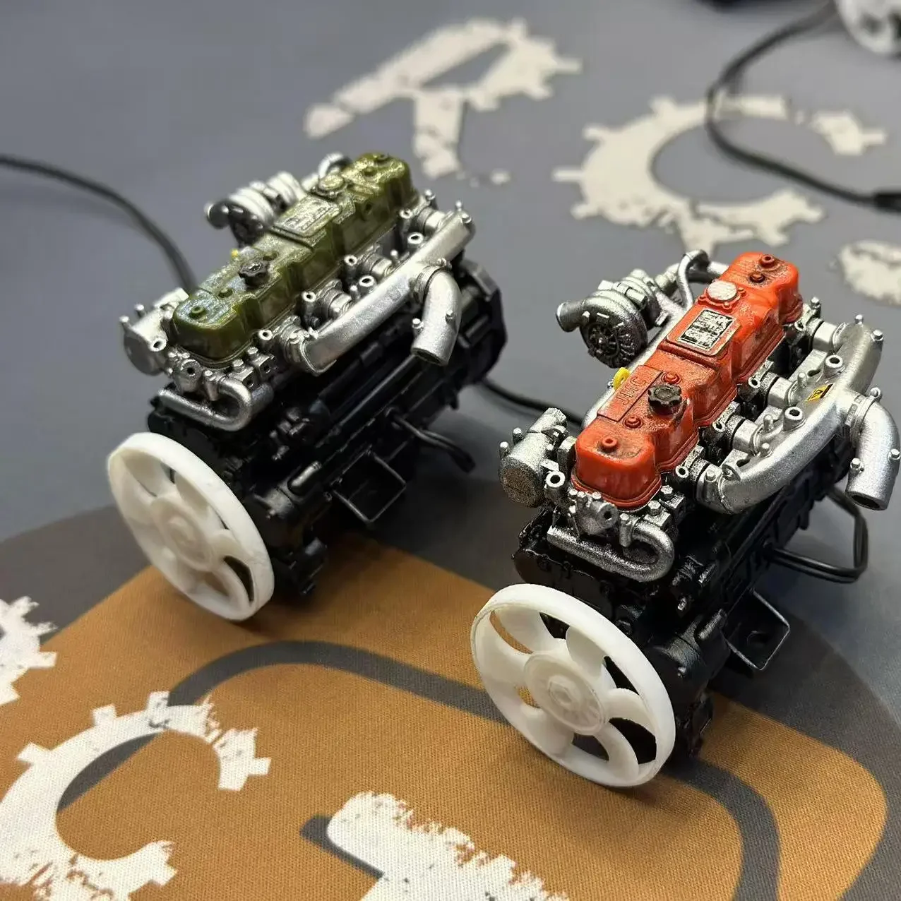 RC Model Mini Engine for 1/10 RC Crawler Car Traxxas TRX4 Defender AXIAL SCX10 RC4WD Accessories