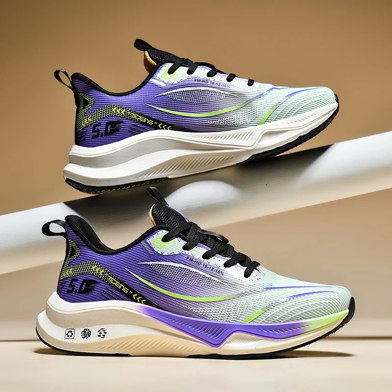 

Men's Shoes Breathable All-match Mesh Shoes Sports Carbon plateShoes Men's All-match Wear-resistant Running Shoes for Men