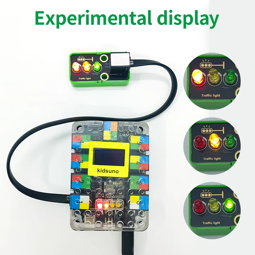 3/5PCS KIDSBITS Traffic LED Module STEM Electronic Building Blocks For Arduino UNO/MEGA2560 Projects STEAM Maker DIY Components