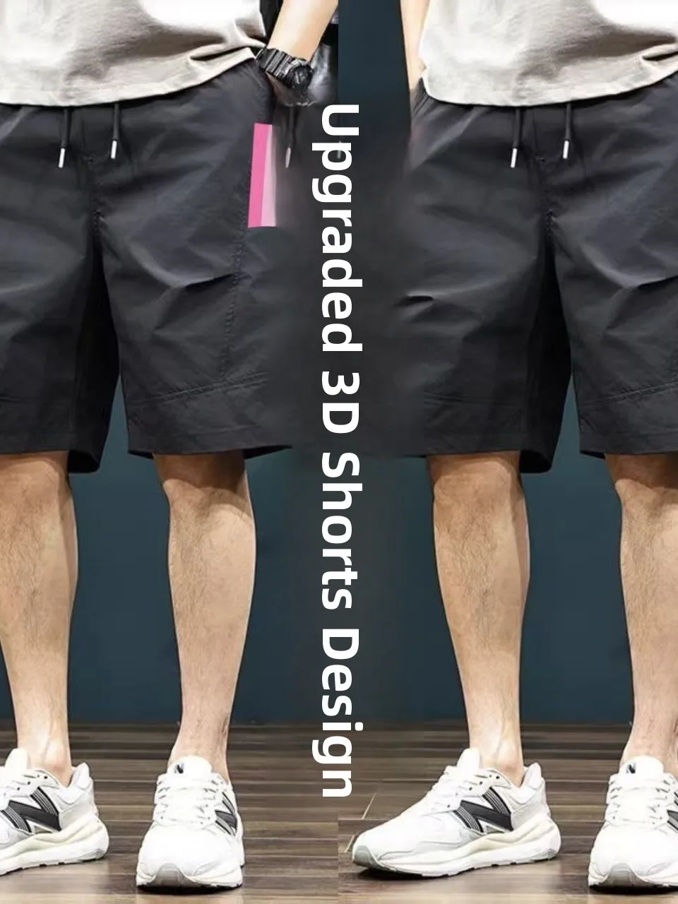 

Ice Silk Quick Dry Loose Straight Leg Five Inch Casual Shorts Men's Summer Outdoor Versatile Trendy Sport Mid-Length Pants