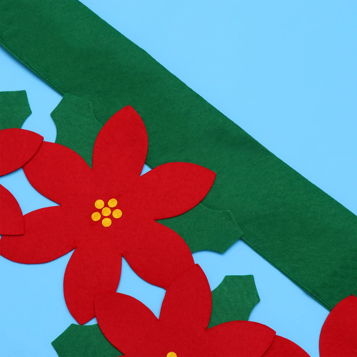 Red Flower Curtains Christmas Valance Bright Appliques Embroidery Hollow Pattern Festive Door Window Display Home Textiles