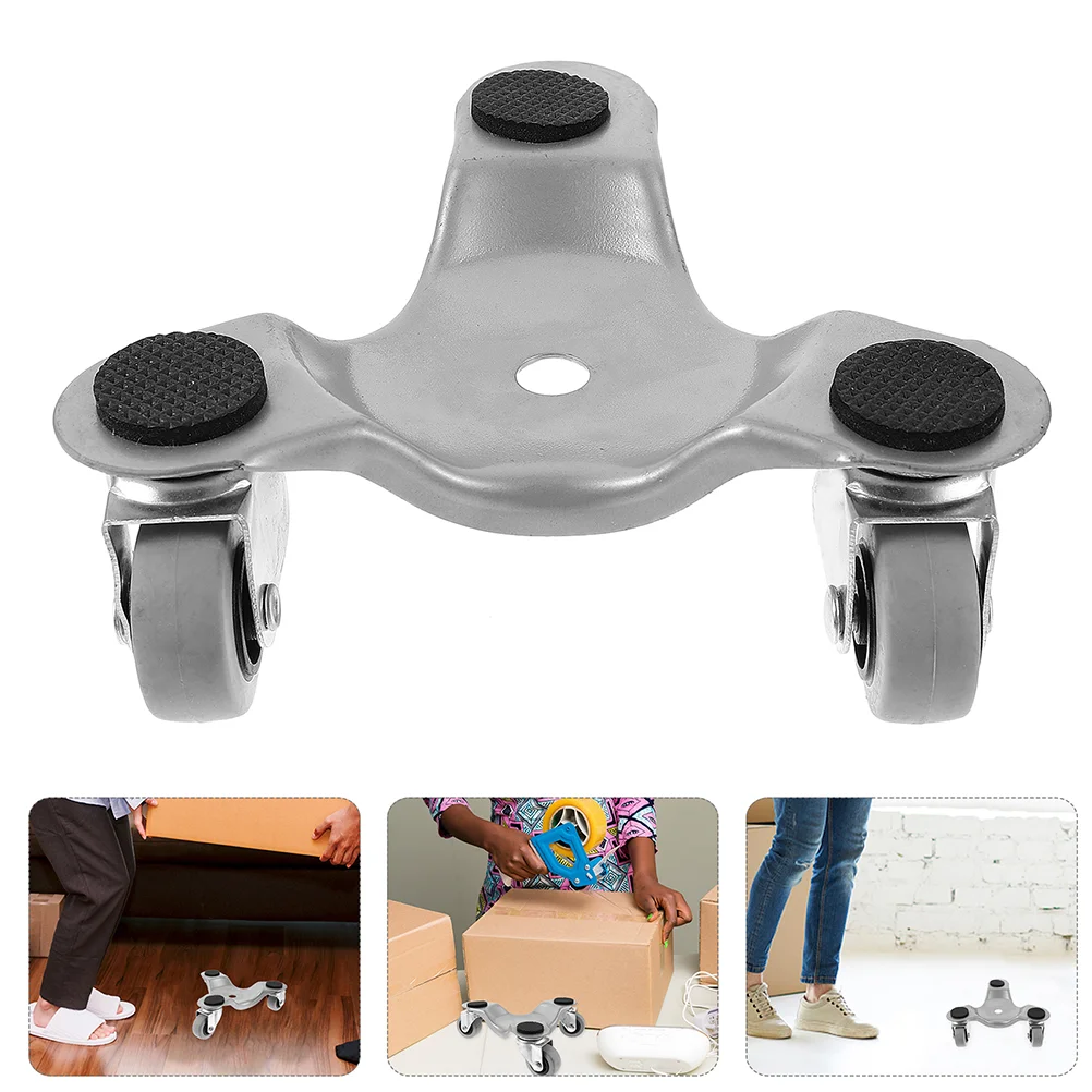 Carrello per mobili rotanti con 2 strumenti, carrello in acciaio al carbonio argento con sollevatore