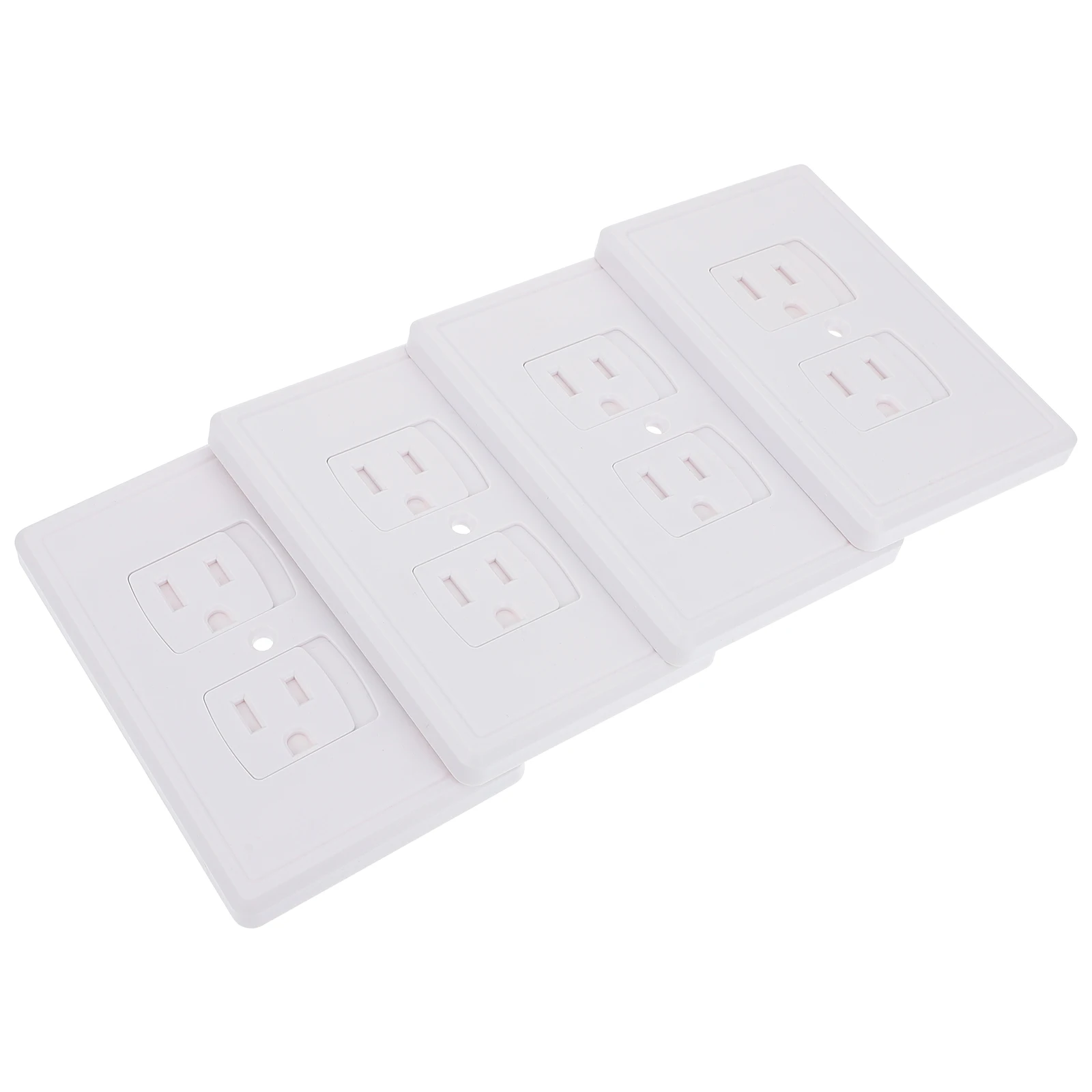 

4 Pcs Electric Shock Protection Covers for Unused Outlets Baby Safety Socket Plug White ABS Durable Sturdy Design
