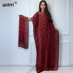 WINYI muslim african traditional dress for woman abaya dubai luxury Kaftan evening dress Elegant Maxi Length Dress beach covers