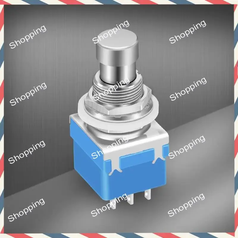

A44M 20PCS Momentary Guitar Effect Pedal 3PDT Footswitch 9 Pin Latching Stomp Push Button Foot Switch True Bypass Solder Lug