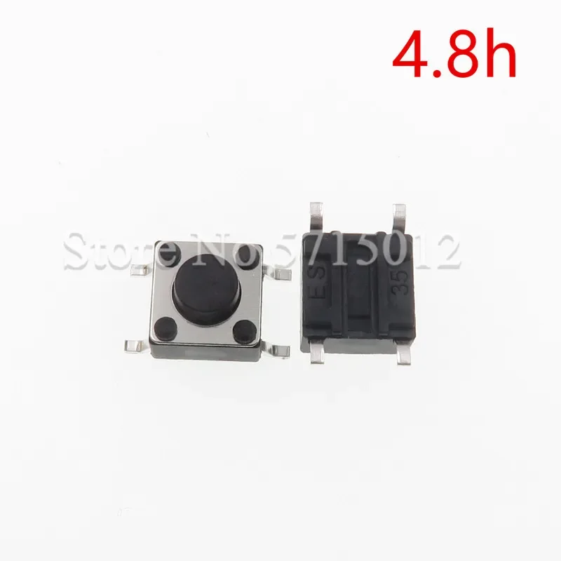 200pcs/lot 6*6*4.8mm Micro Push Button switch Tactile Tact Momentary Electronic Switch touch switches 4pin Black