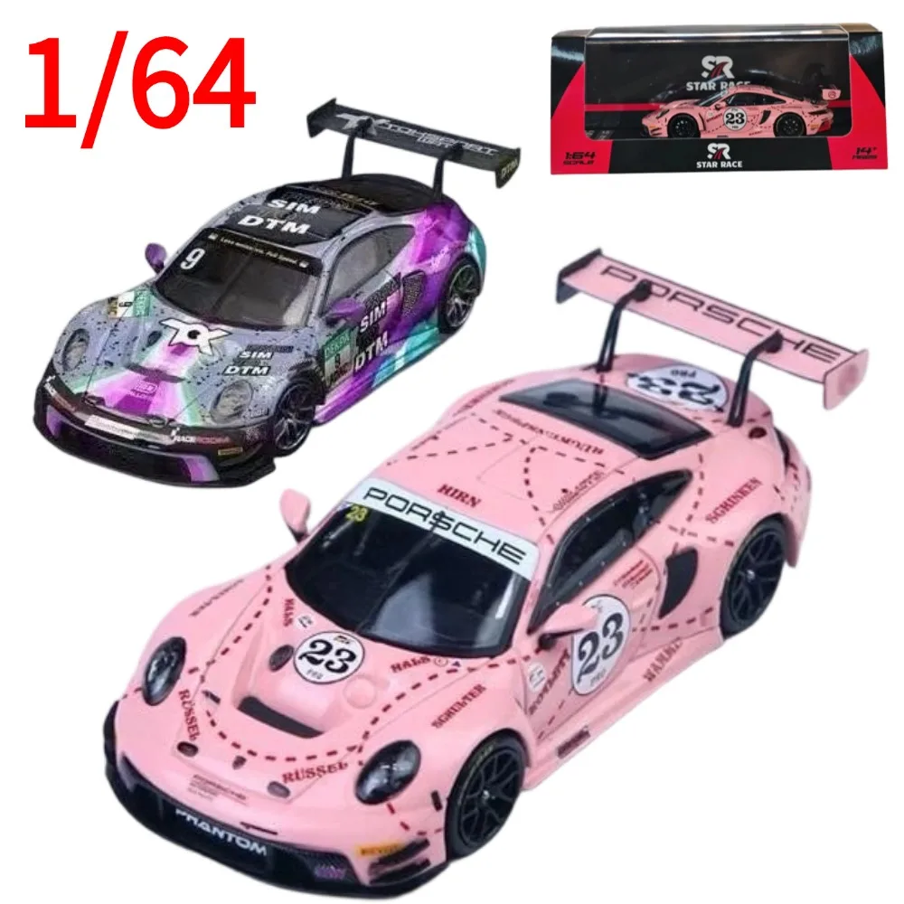 

STAR RACE Diecast 1:64 Scale Porsche 911 GT3R Car Model Alloy Porsche Play Vehicles Collectible Model Cars Toys for Boys Gift
