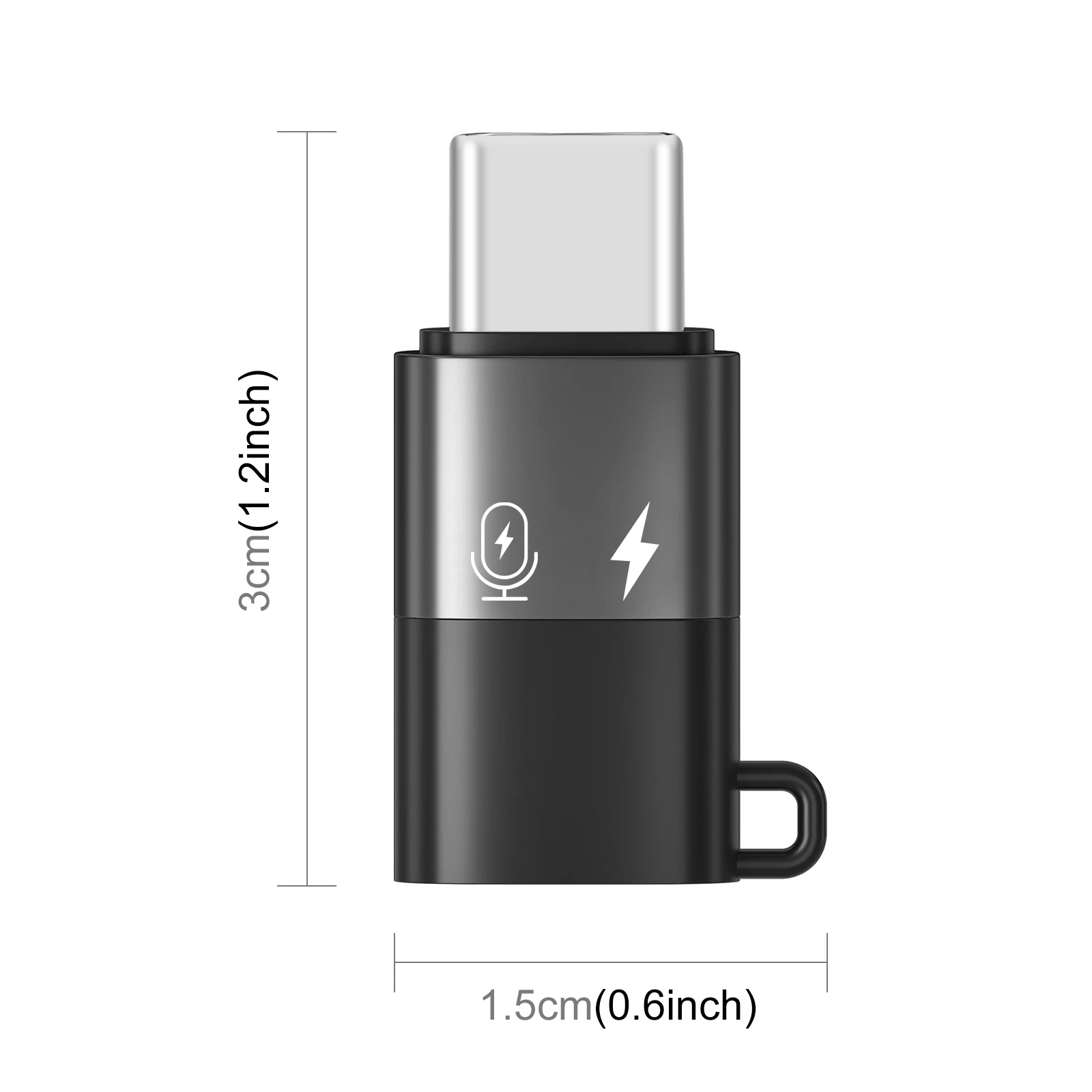 PULUZ 8 Pin to USB-C / Type-C OTG Adapter Aluminum Alloy Data Transmission OTG Adapter