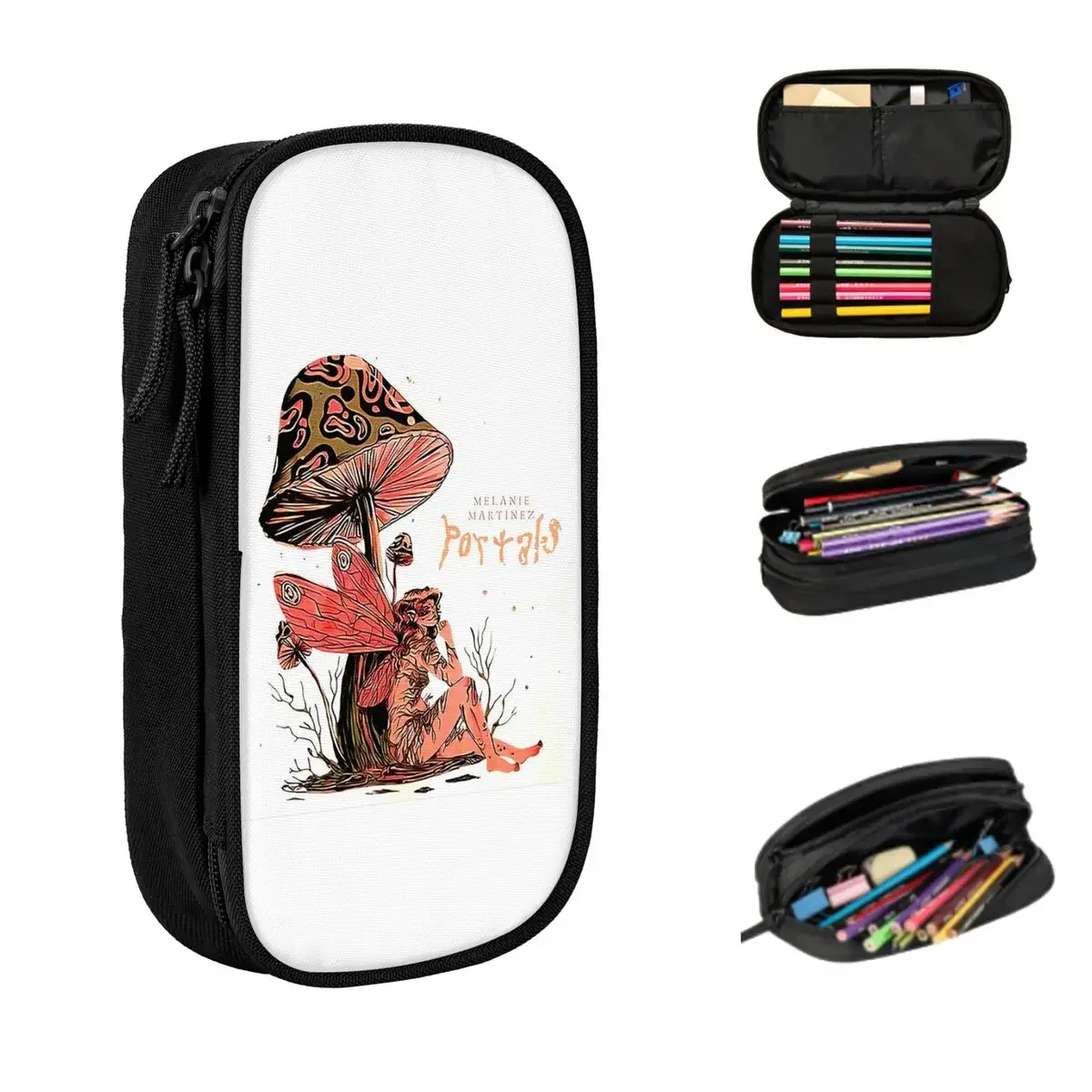 Portals Mushroom Melanies Martinez Pencil Cases Large Capacity Pen Bags Pen Box Pencil Pouch For Boy Girl Stationery School