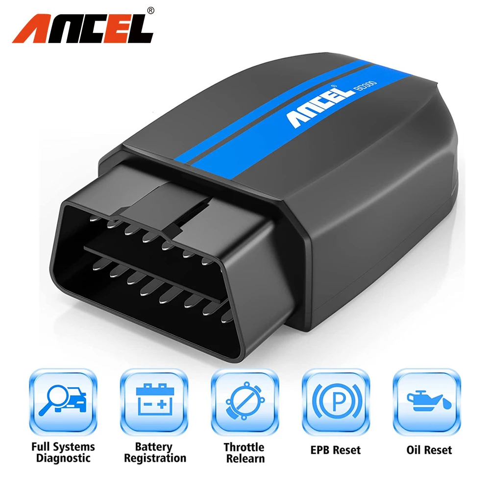 ANCEL BD300 Bluetooth for BMW Mini OBD1 OBD2 Scanner Read/Erase ABS Airbag Transmission TPMS Error Code Car Battery Registration