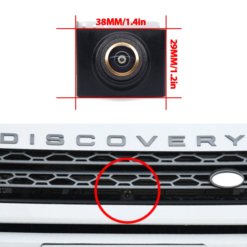 170° Fisheye Golden Lens AHD 1920x1080P Car Front View Camera Full HD For Land Rover Range Rover Sport Evoque LRX L538 L405 L494