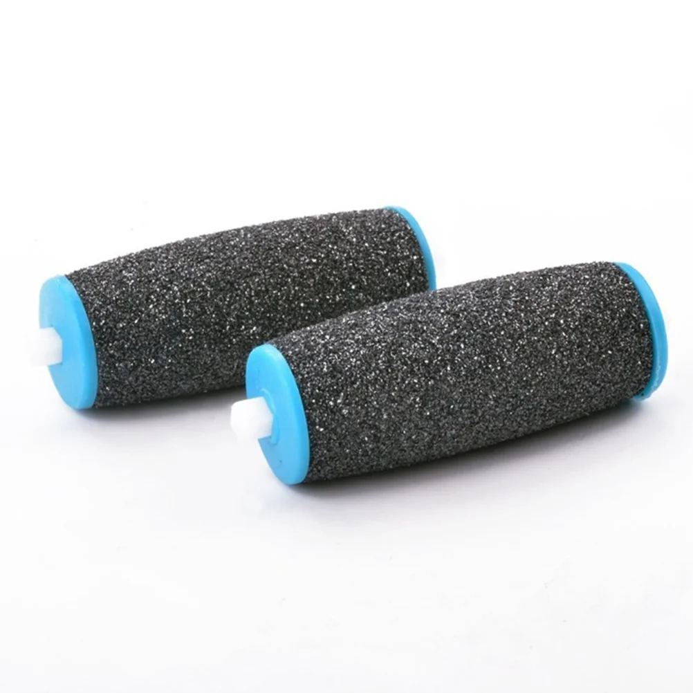 10pcs Extra Coarse Replacement Roller Refill Heads Electronic Foot File Pedicure Accessory (4pcs Black + 2pcs light blue + 2pcs