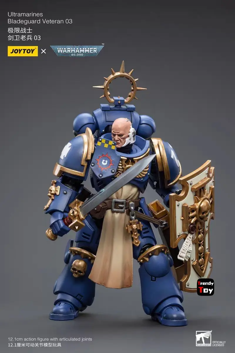 

【Доставка в течение 24 часов】Фигурка JOYTOY Warhammer 40K Ultramarines Bladeguard Veteran в масштабе 1/18
