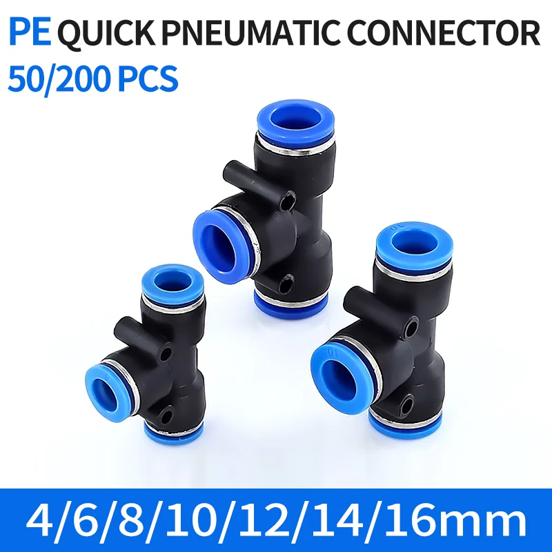 

PE Pneumatic Quick Fitting 4 6mm 8mm 10mm 12mm 16mm Compressor Air Hose Water Tube Needle Adjust Flow Control Crane