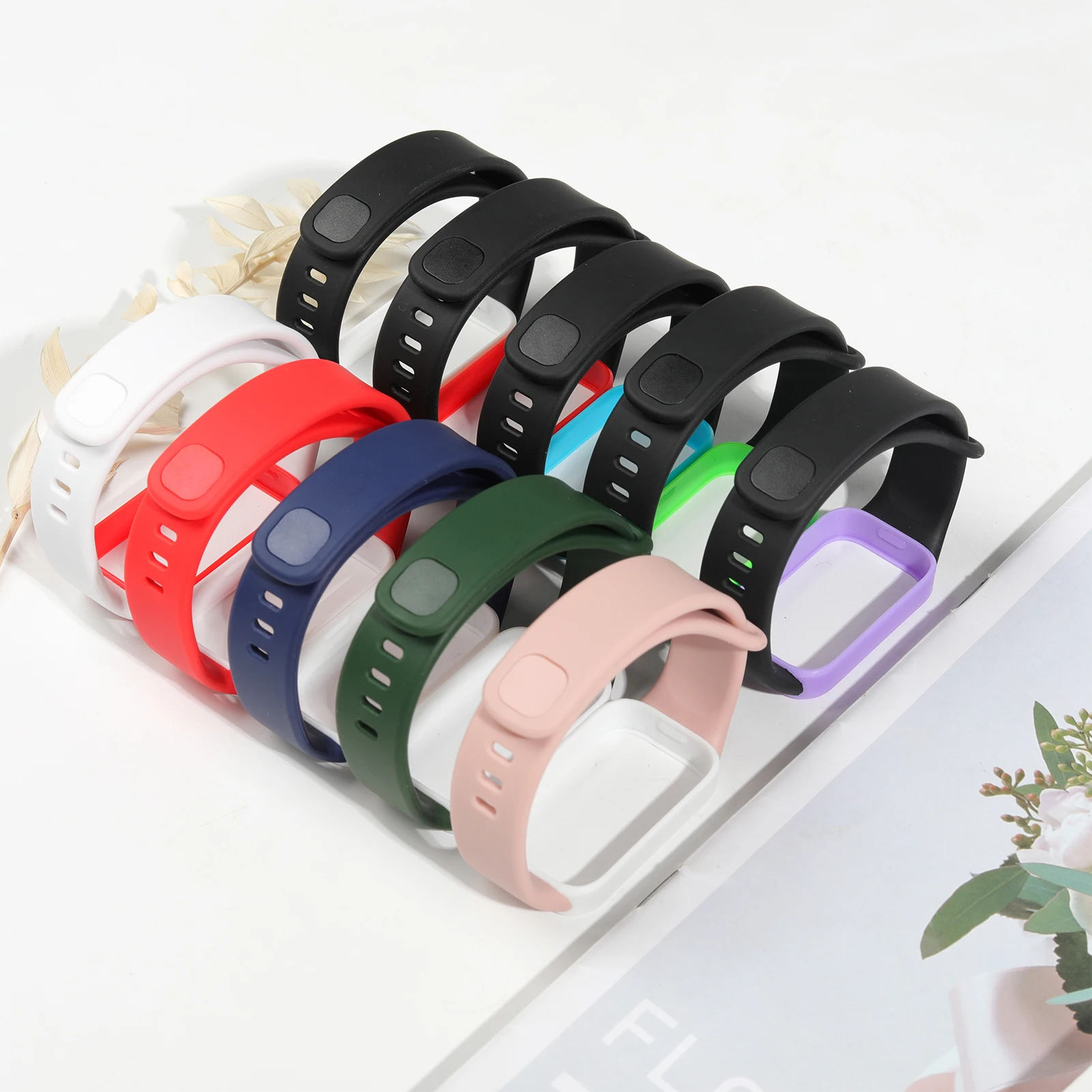 Hülle+Armband für Xiaomi Smart Band 9 Active Silikonarmband Correa Ersatzarmband Redmi Band 3 Uhrenschutzabdeckung