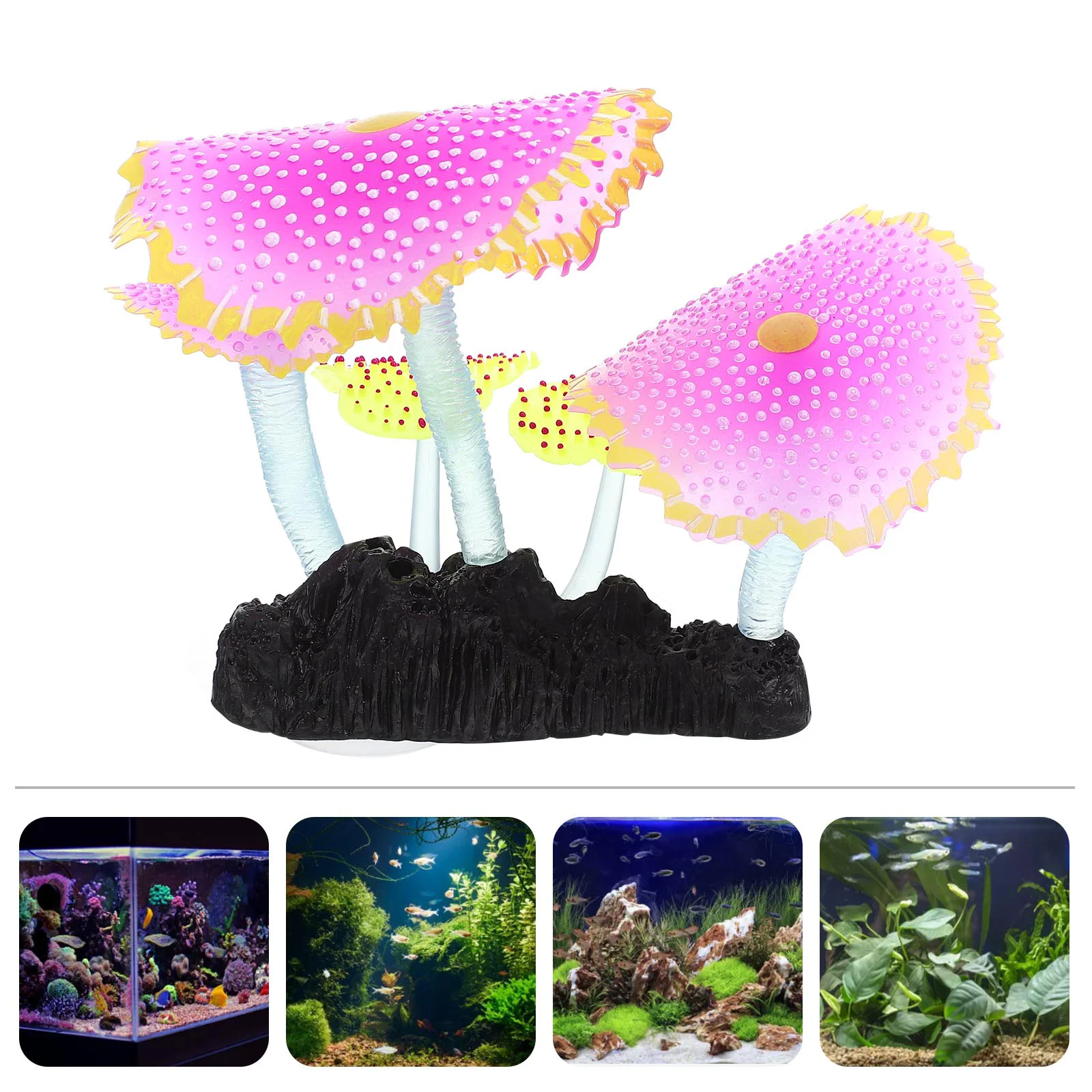 

Artificial Coral Plant Aquarium Landscaping Fluorescence Decorative Craft Glow Plants