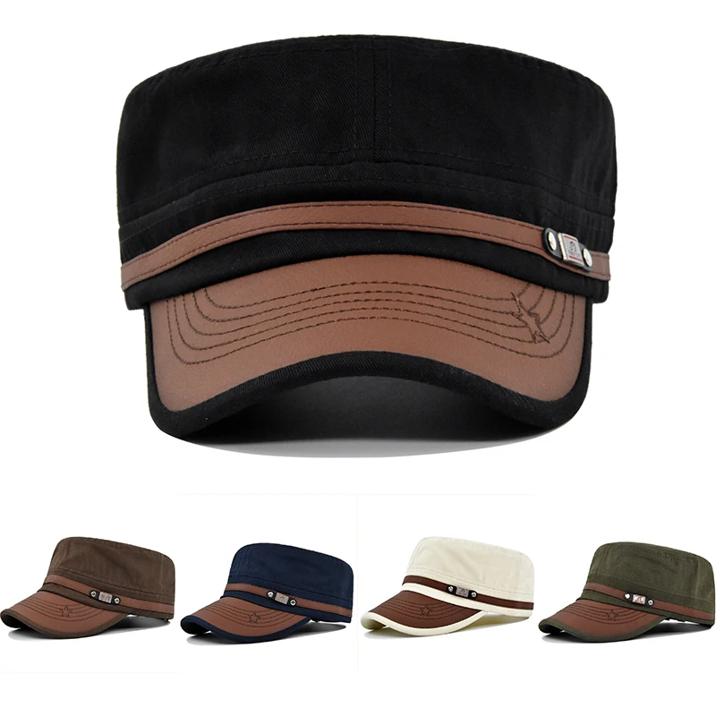 

1-piece flat top army cap unisex baseball cap suitable for daily wear as a gif